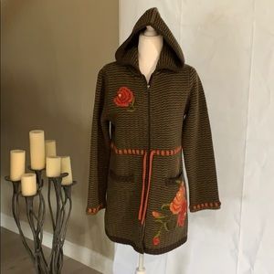Cabi embroidered sweater coat